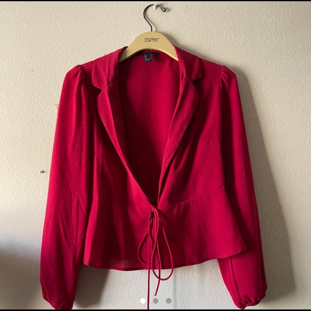 Red wrap blouse from forever 21